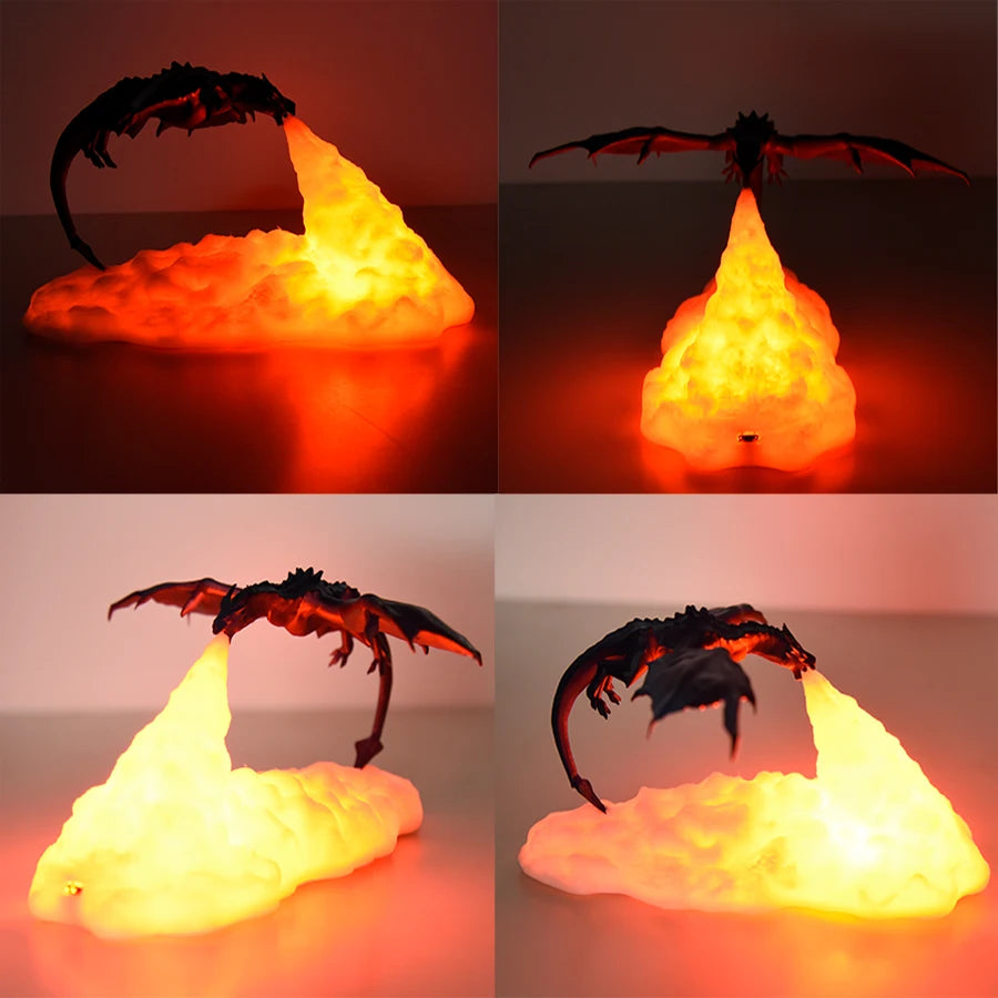 3D Fire Dragon LED Lamp