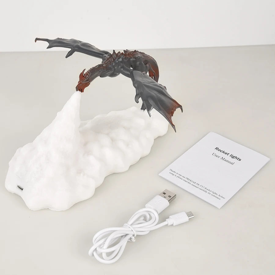 3D Fire Dragon LED Lamp