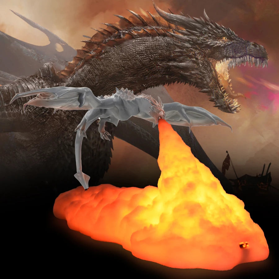 3D Fire Dragon LED Lamp