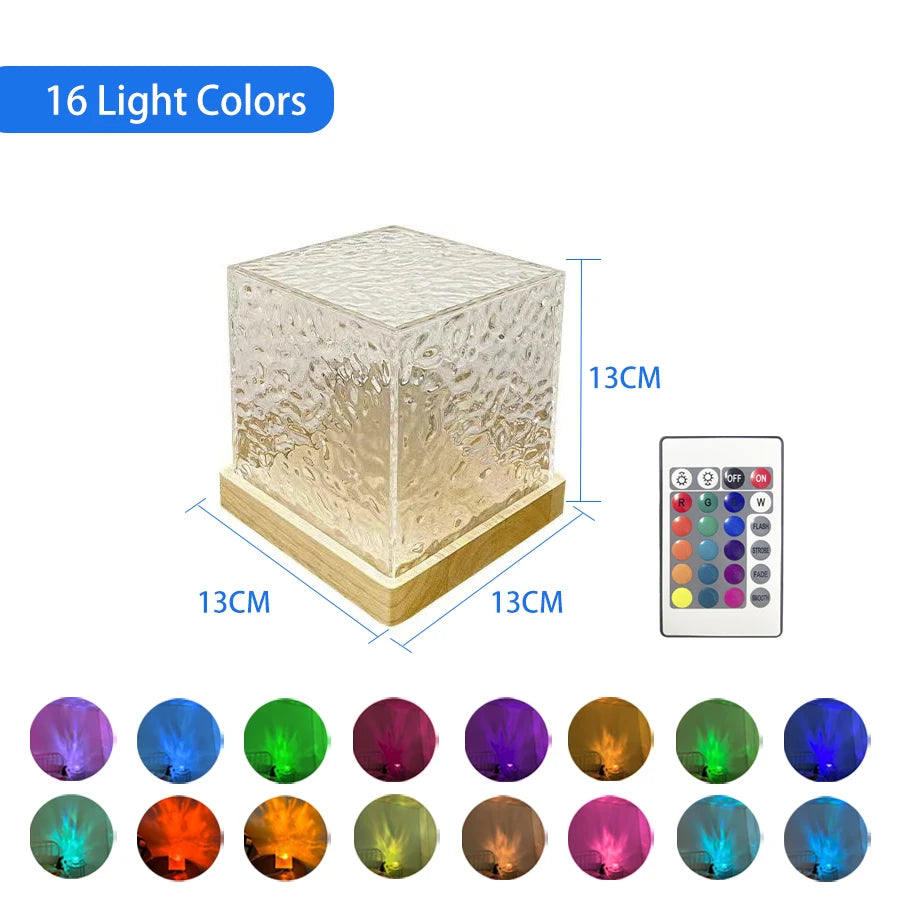 RippleWaves - Rotating Crystal Night Lamp