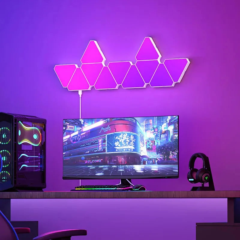 WIFI Bluetooth 5V USB Triangle Lamps Quantum LED Night Light