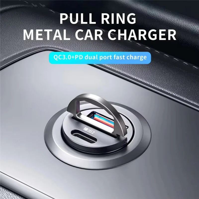 100W/200W QC3.0 PD Mini Car Charger - 12-24V Fast Charging