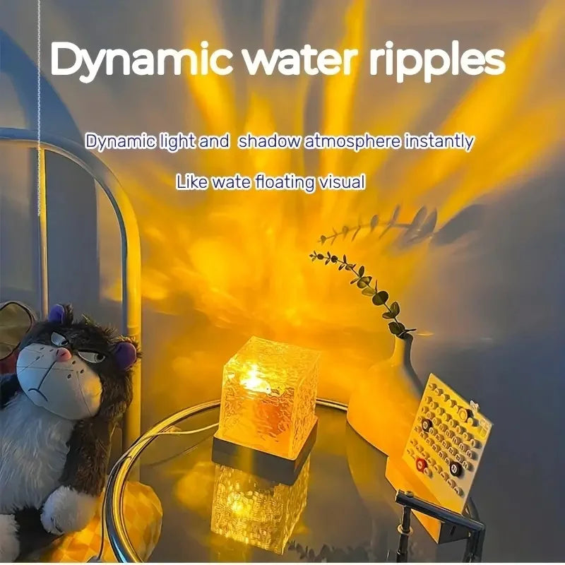 RippleWaves - Rotating Crystal Night Lamp