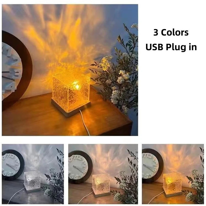 RippleWaves - Rotating Crystal Night Lamp