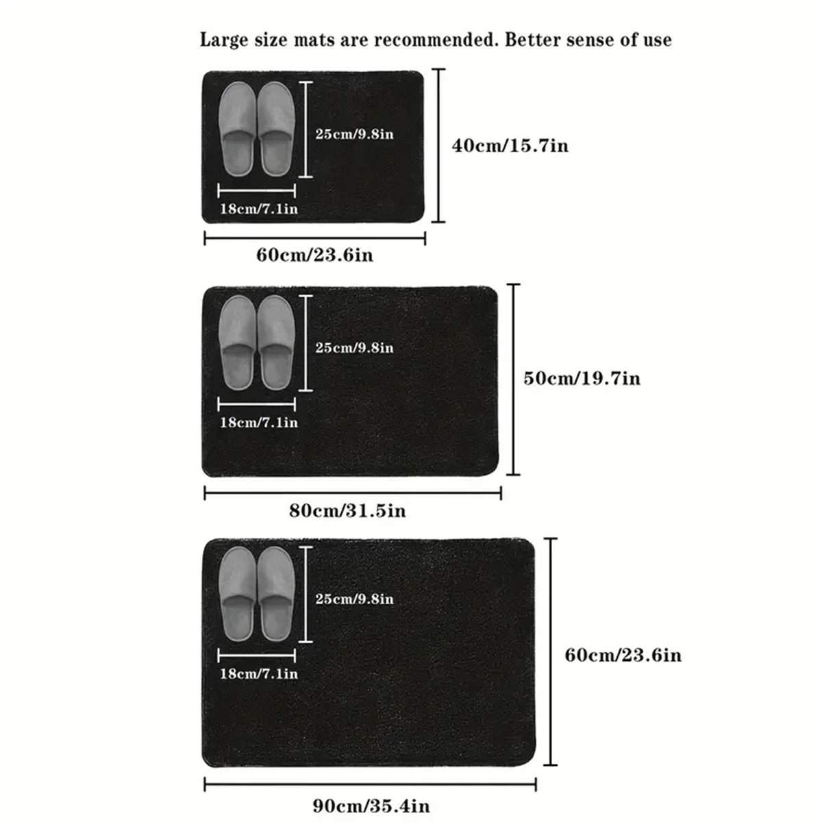 Stone Bath Mat - Water Absorbent, Anti-Skid & Washable