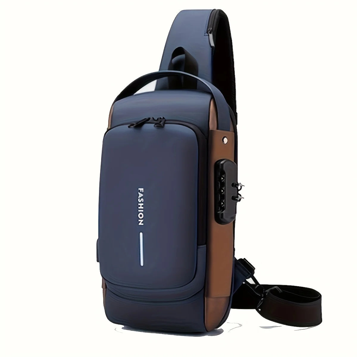 Men'S Anti-Theft Password Lock Chest Bag