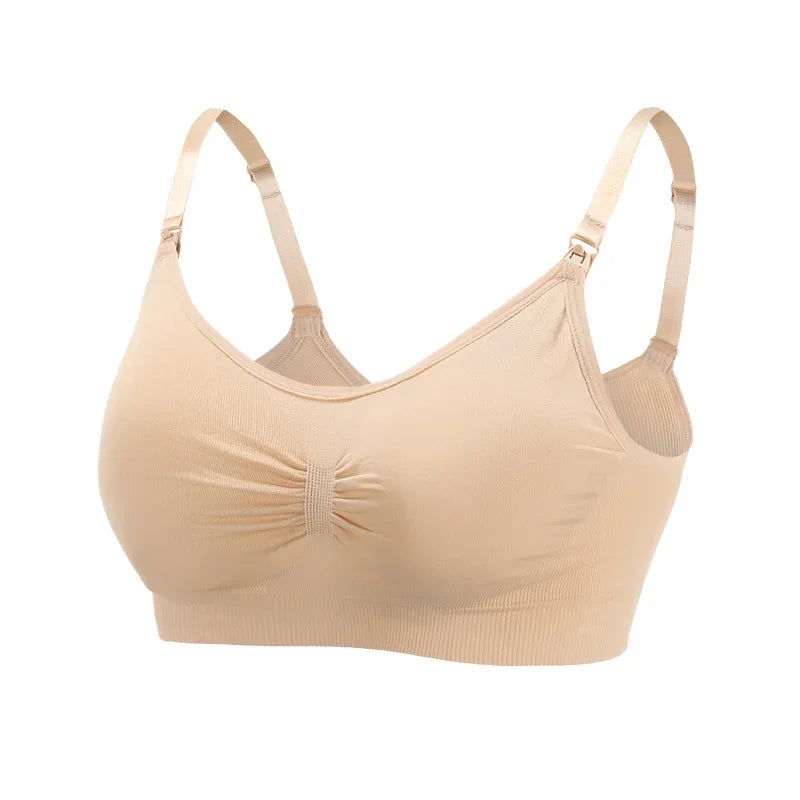 Plus Size Nursing Bra –Seamless Push-Up Maternity Bra for Breastfeeding