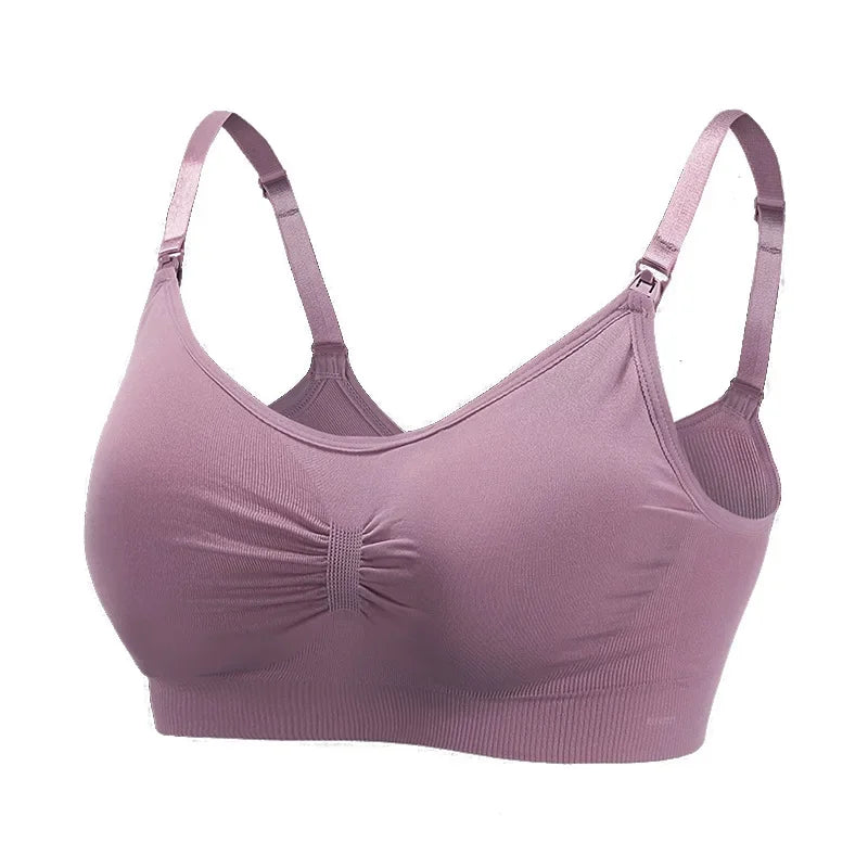 Plus Size Nursing Bra –Seamless Push-Up Maternity Bra for Breastfeeding