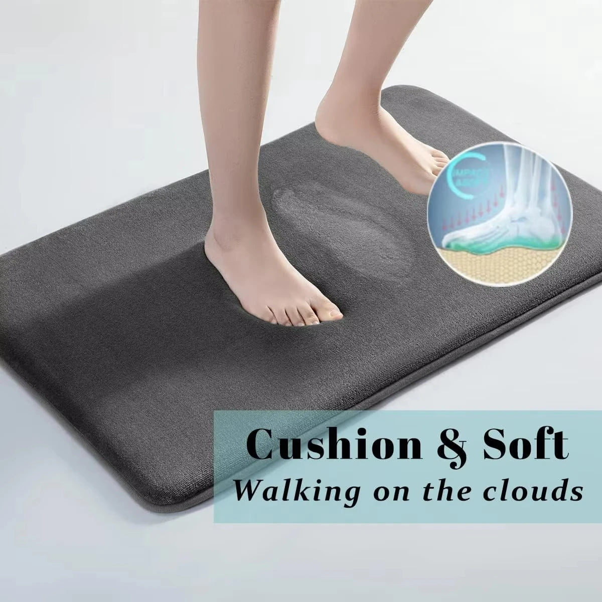 Thick Solid Color Flannel Non-Slip Area Rug for Home