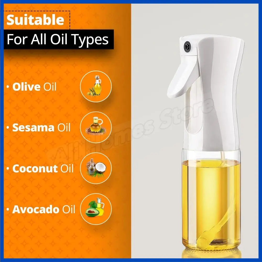 Reusable Oil Spray Bottle – Olive Oil and Vinegar Dispenser for Cooking, Baking, and BBQ (200ml / 300ml / 500ml)