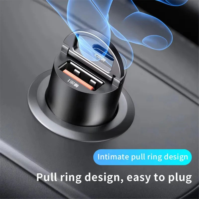 100W/200W QC3.0 PD Mini Car Charger - 12-24V Fast Charging