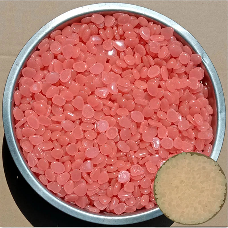 500Pcs Glow In The Dark Garden Pebbles Stones Rocks For Yard And Walkways Decor Fairy Garden DIY Decorative Luminous Stones