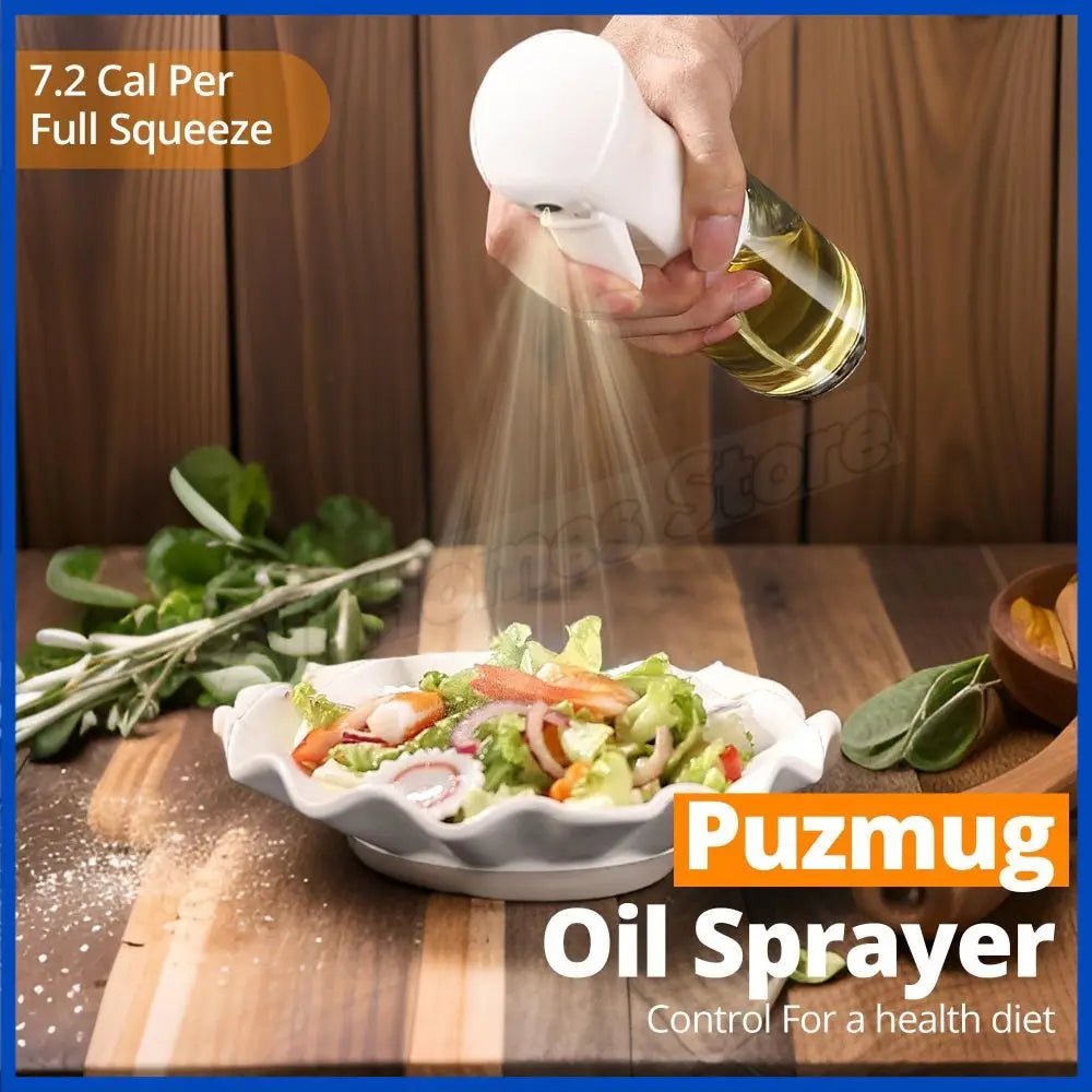 Reusable Oil Spray Bottle – Olive Oil and Vinegar Dispenser for Cooking, Baking, and BBQ (200ml / 300ml / 500ml)