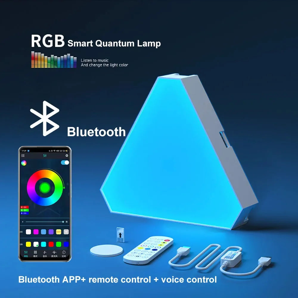 WIFI Bluetooth 5V USB Triangle Lamps Quantum LED Night Light
