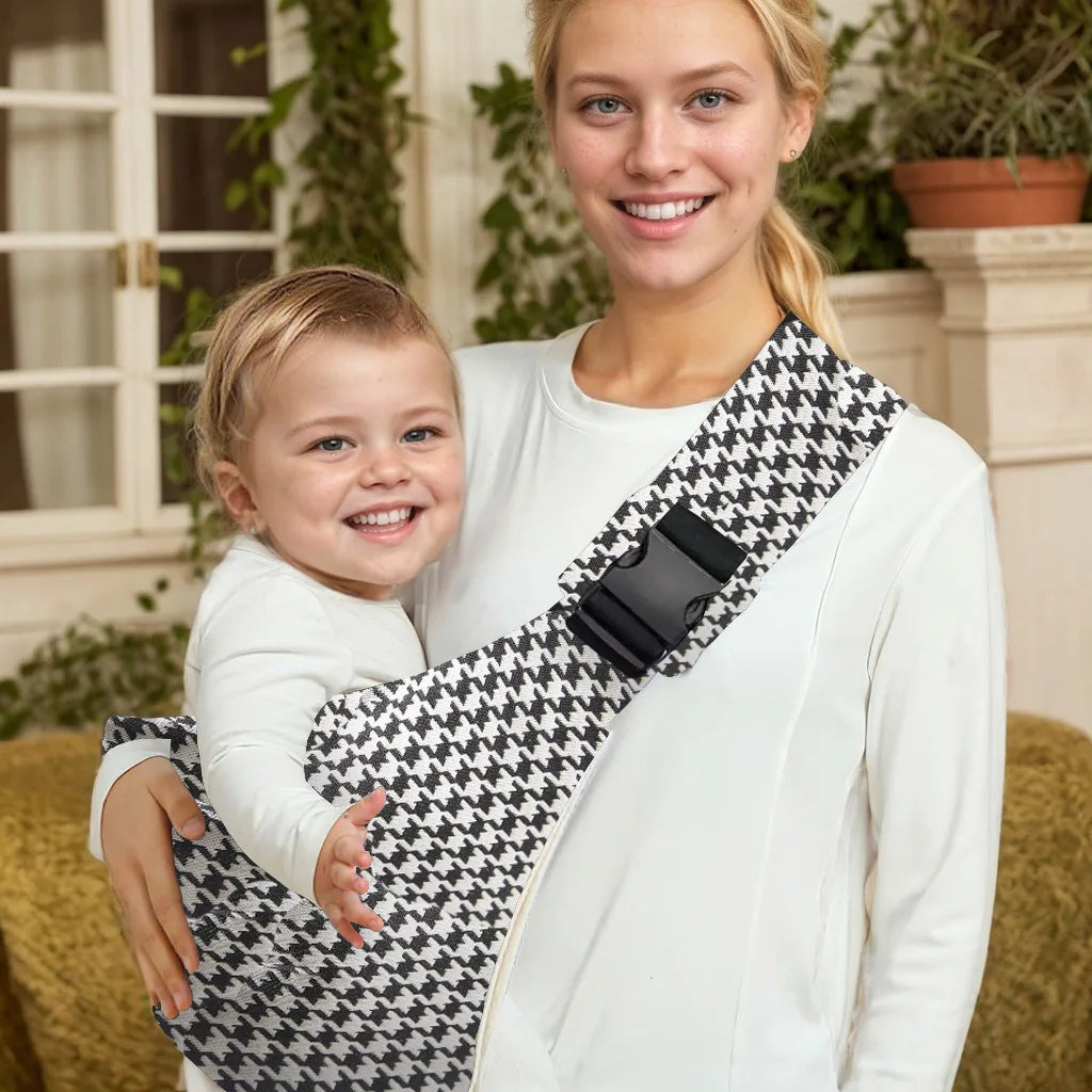 Adjustable Baby Sling Carrier – Portable Cotton Wrap for Infants & Toddlers with Padded Shoulder Strap and Safety Buckles