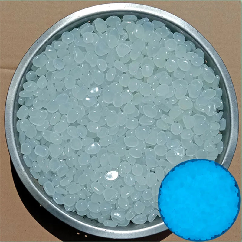 500Pcs Glow In The Dark Garden Pebbles Stones Rocks For Yard And Walkways Decor Fairy Garden DIY Decorative Luminous Stones
