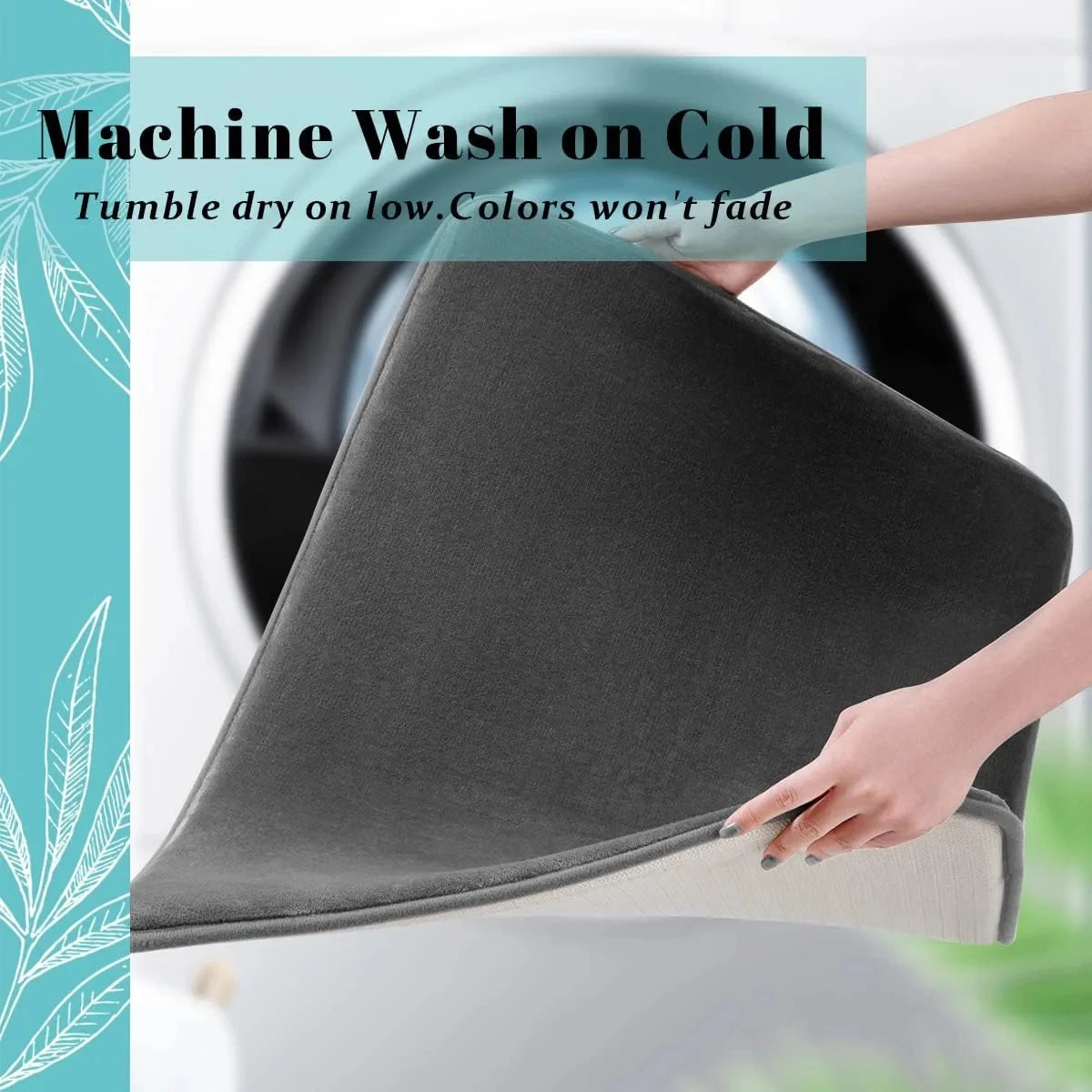 Thick Solid Color Flannel Non-Slip Area Rug for Home