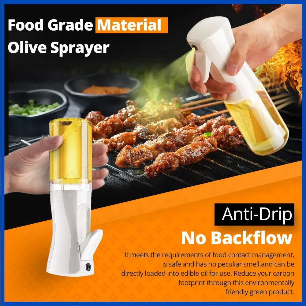 Reusable Oil Spray Bottle – Olive Oil and Vinegar Dispenser for Cooking, Baking, and BBQ (200ml / 300ml / 500ml)