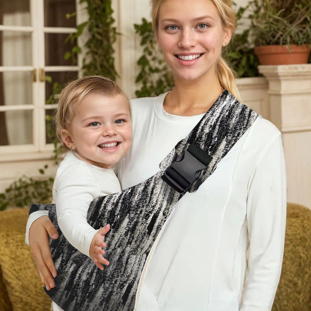 Adjustable Baby Sling Carrier – Portable Cotton Wrap for Infants & Toddlers with Padded Shoulder Strap and Safety Buckles