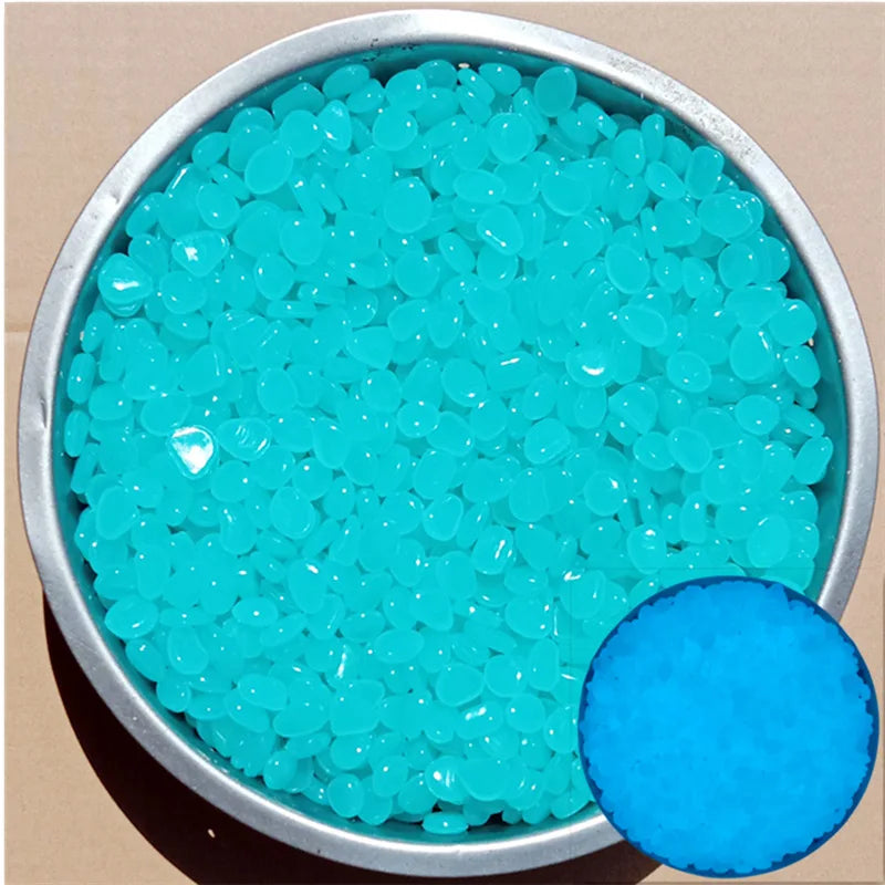 500Pcs Glow In The Dark Garden Pebbles Stones Rocks For Yard And Walkways Decor Fairy Garden DIY Decorative Luminous Stones