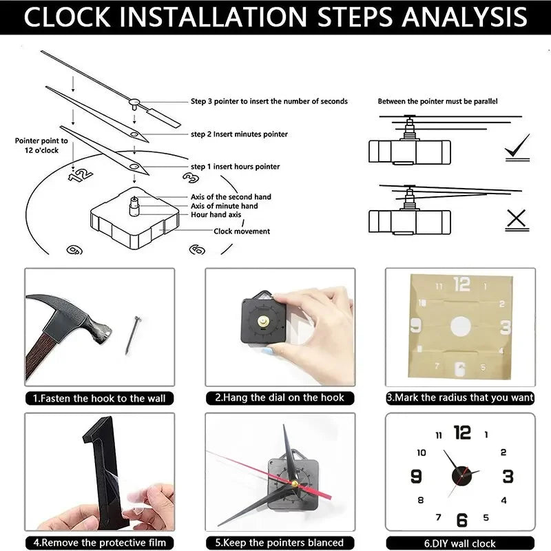 Creative Frameless Wall Clock