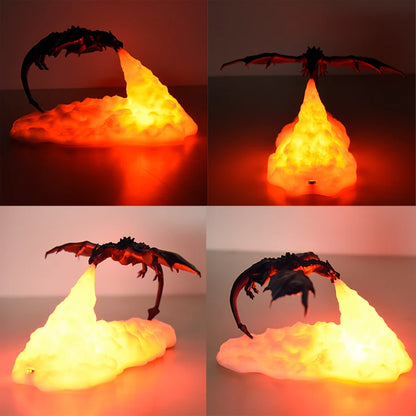3D Fire Dragon LED Lamp