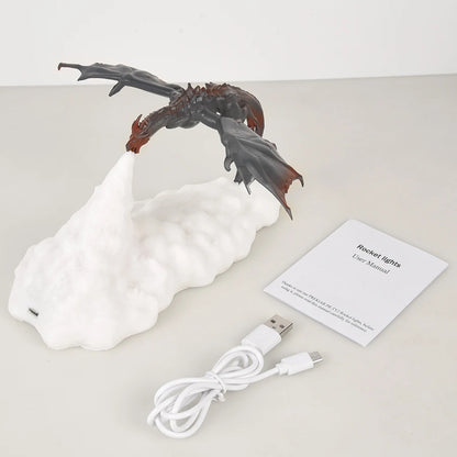 3D Fire Dragon LED Lamp