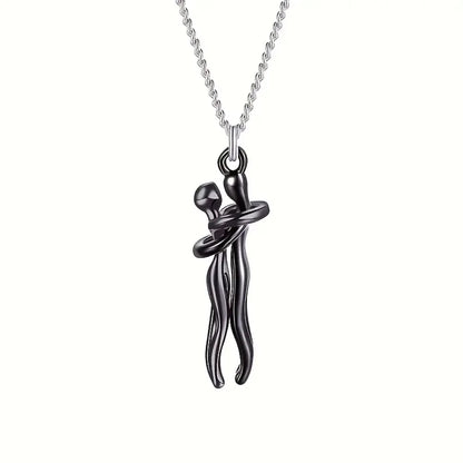 Love Hug Necklace Unisex Men Women Couple Jewelry Simple Temperament Clavicle Chain Valentines Day Lover Gift