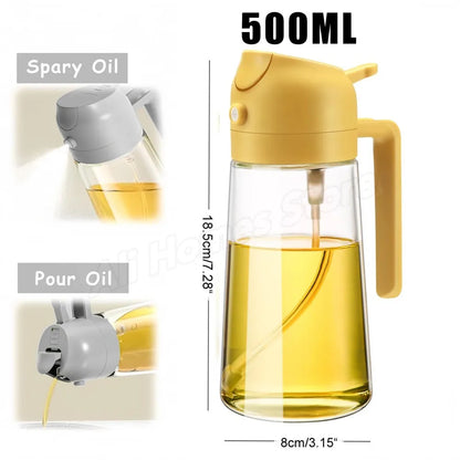 Reusable Oil Spray Bottle – Olive Oil and Vinegar Dispenser for Cooking, Baking, and BBQ (200ml / 300ml / 500ml)