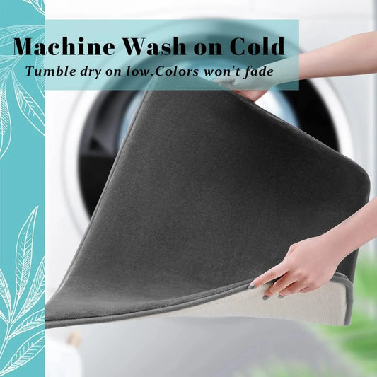 Thick Solid Color Flannel Non-Slip Area Rug for Home