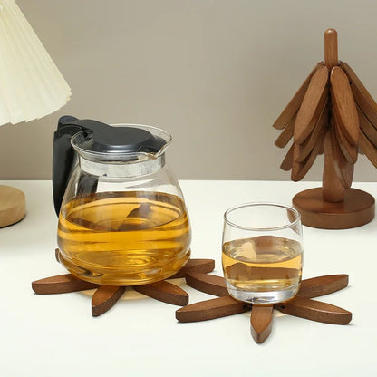 Wooden Tree Coaster Set
